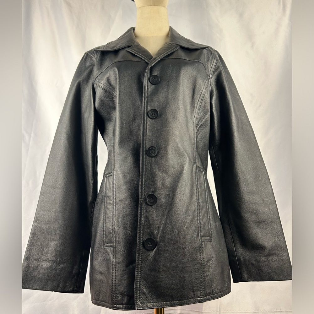 Black leather jacket